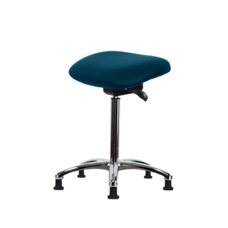 Class 100 Clean Room/ESD Sit-Stand - Standing Height with ESD Stationary Glides in ESD Black Vinyl