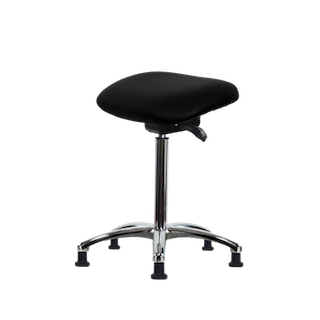 ESD Sit-Stand - Standing Height with ESD Stationary Glides in ESD Black Vinyl