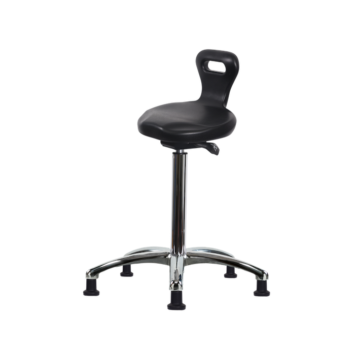 Fisherbrand Polyurethane ESD Serpent Sit-Stand with ESD Stationary Glides in ESD Black Polyurethane photo 1