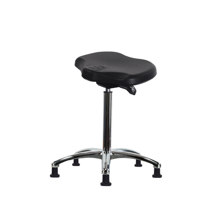 Polyurethane ESD Ray Sit-Stand with ESD Stationary Glides in ESD Black Polyurethane photo 1